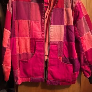 Handmade by our mother. Patchwork machine stitched couture.